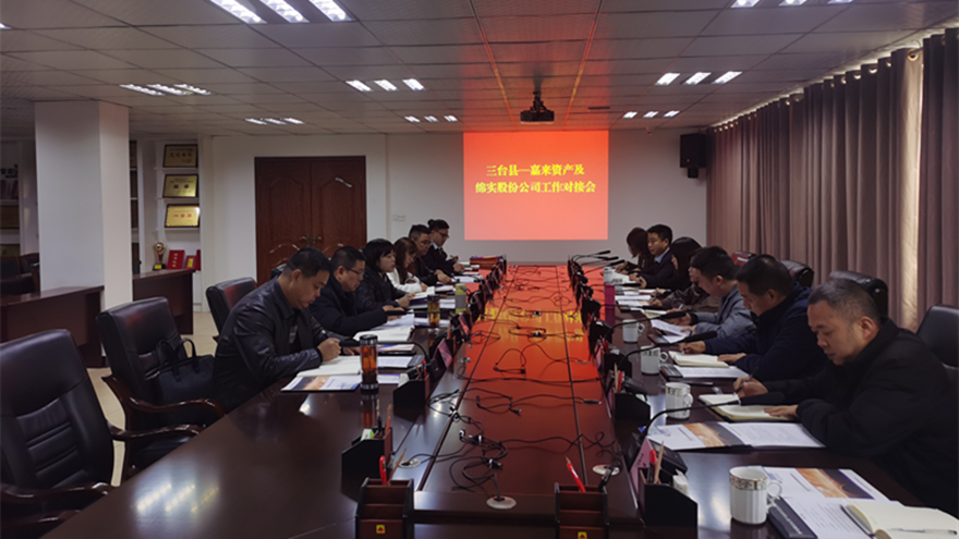 同向發(fā)力、共謀發(fā)展：嘉來資產(chǎn)、綿實股份與三臺縣各平臺公司開展工作對接